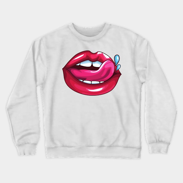 Pop art makeup Crewneck Sweatshirt by ABCSHOPDESIGN